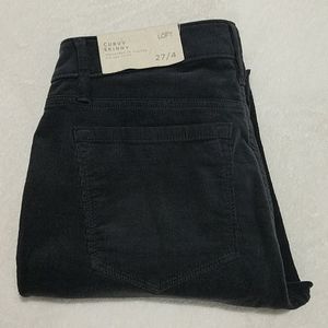NWT Ann Taylor Loft Charcoal Grey Corduroy Pants